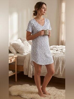 Flora Nikrooz Women's 100% Cotton Floral Sleep Dress Size Medium